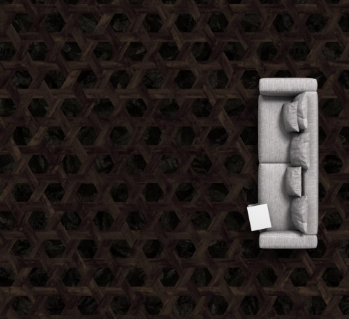 MODULEO MOODS WICKER 266. Klasa 23-33-42. Panele Hexagon winylowe klejone; Wymiar: 196 x 453 x 2,50 mm, warstwa ścierna 0,55 mm