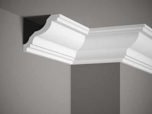 Listwa sufitowa MDB158. Kolor: biały. Wymiary: 200 x 10.5 x 12.5 [cm]