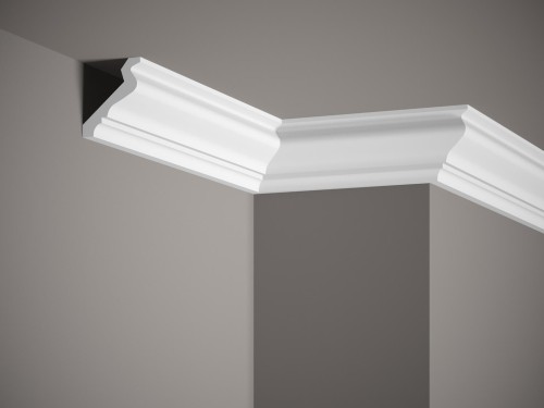 Listwa sufitowa MDB185. Kolor: biały. Wymiary: 200 x 6.4 x 6.1 [cm]