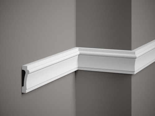 Listwa ścienna MD007. Kolor: biały. Wymiary: 200 x 7.3 x 2.3 [cm]