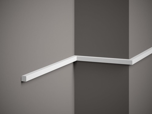 Listwa ścienna MD010. Kolor: biały. Wymiary: 200 x 1.5 x 1.5 [cm]