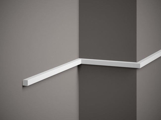 Listwa ścienna MD010. Kolor: biały. Wymiary: 200 x 1.5 x 1.5 [cm]