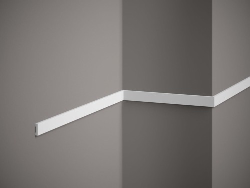 Listwa ścienna MD012. Kolor: biały. Wymiary: 200 x 2 x 0.5 [cm]