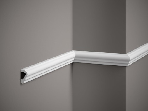 Listwa ścienna MD255. Kolor: biały. Wymiary: 200 x 3.9 x 2 [cm]