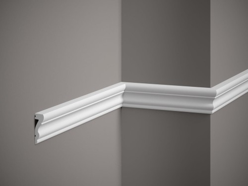 Listwa ścienna MD314. Kolor: biały. Wymiary: 200 x 5.2 x 1.7 [cm]