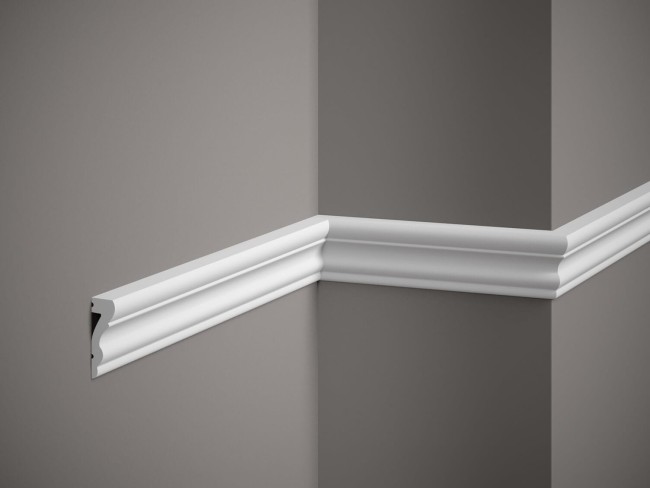 Listwa ścienna MD314. Kolor: biały. Wymiary: 200 x 5.2 x 1.7 [cm]