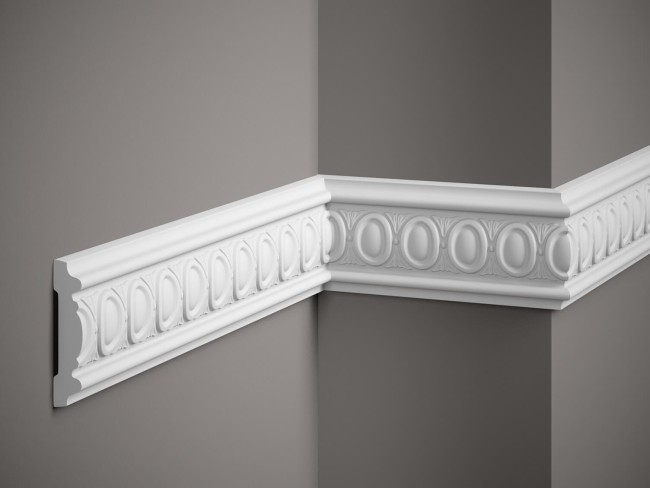 Listwa ścienna MDC250. Kolor: biały. Wymiary: 200 x 8.1 x 1.5 [cm]