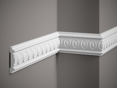 Listwa elastyczna ścienna MDC250F. Kolor: biały. Wymiary: 200 x 8.1 x 1.5 [cm]