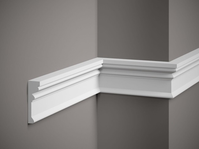 Listwa ścienna MDD305. Kolor: biały. Wymiary: 200 x 9 x 3 [cm]