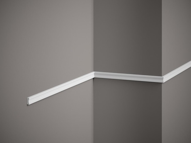 Listwa ścienna MDD316. Kolor: biały. Wymiary: 200 x 1.5 x 0.5 [cm]