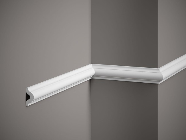 Listwa ścienna MDD332. Kolor: biały. Wymiary: 200 x 4.1 x 1.7 [cm]