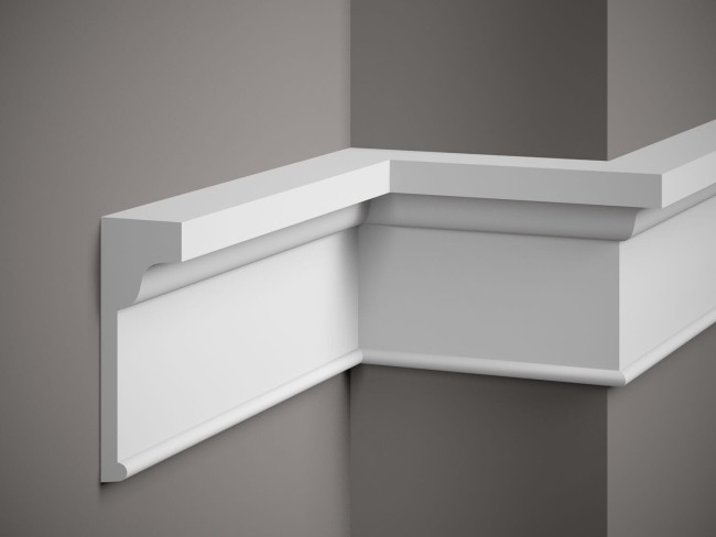 Listwa ścienna MDD335. Kolor: biały. Wymiary: 200 x 15.5 x 5.4 [cm]