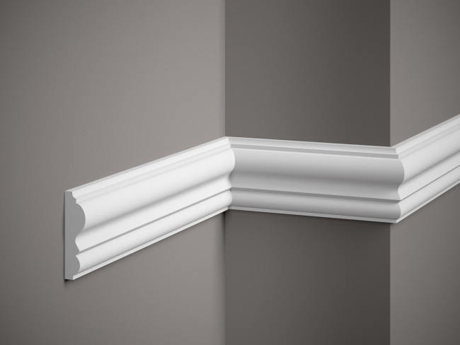 Listwa ścienna MDD338. Kolor: biały. Wymiary: 200 x 8 x 2.1 [cm]