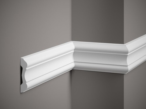 Listwa ścienna MDD345. Kolor: biały. Wymiary: 200 x 10.2 x 2.4 [cm]