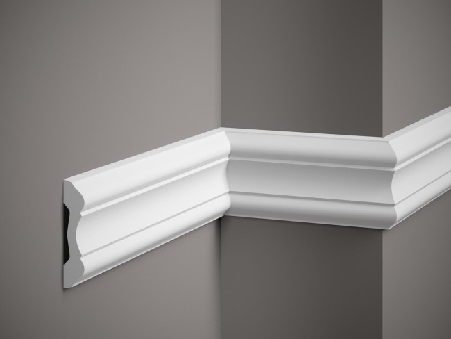 Listwa ścienna MDD345. Kolor: biały. Wymiary: 200 x 10.2 x 2.4 [cm]