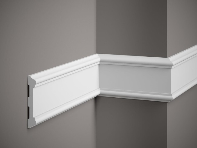Listwa ścienna MDD410. Kolor: biały. Wymiary: 200 x 10.8 x 2 [cm]