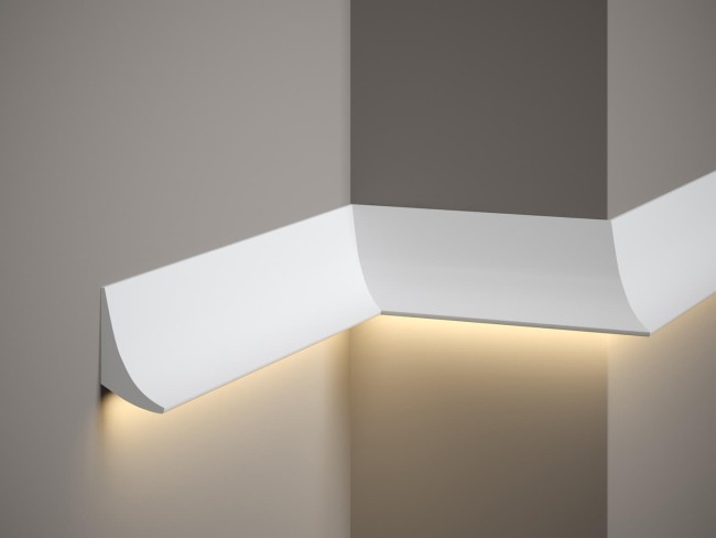 Listwa ścienna QL006. Kolor: biały. Wymiary: 200 x 7 x 4.2 [cm]