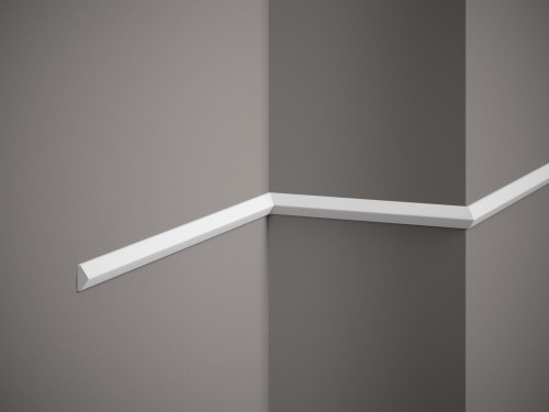 Listwa ścienna QL022. Kolor: biały. Wymiary: 200 x 2 x 1 [cm]