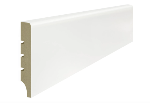 Lagrus SLIM 80 R5 Listwa MDF Biała RAL 9003; Wymiar: 12x80x2440 mm
