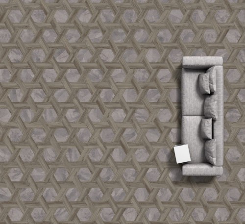 MODULEO MOODS WICKER 269. Klasa 23-33-42. Panele Hexagon winylowe klejone; Wymiar: 196 x 453 x 2,50 mm, warstwa ścierna 0,55 mm
