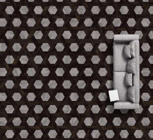 MODULEO MOODS WICKER 274. Klasa 23-33-42. Panele Hexagon winylowe klejone; Wymiar: 196 x 453 x 2,50 mm, warstwa ścierna 0,55 mm