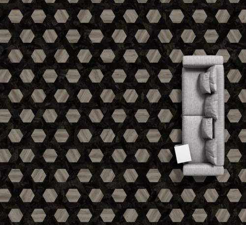 MODULEO MOODS WICKER 284. Klasa 23-33-42. Panele Hexagon winylowe klejone; Wymiar: 196 x 453 x 2,50 mm, warstwa ścierna 0,55 mm