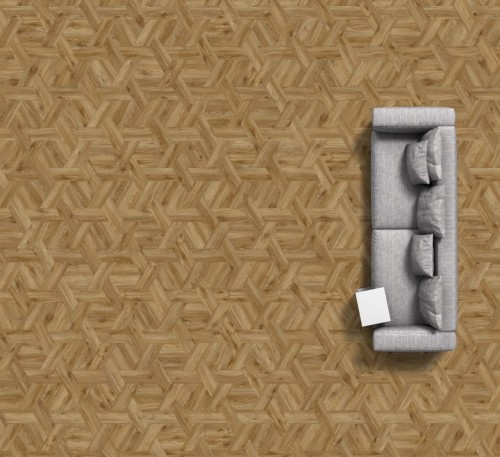 MODULEO MOODS WICKER 287. Klasa 23-33-42. Panele Hexagon winylowe klejone; Wymiar: 196 x 453 x 2,50 mm, warstwa ścierna 0,55 mm