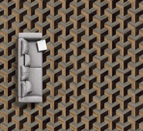 MODULEO MOODS MESH 416. Klasa 23-33-42. Panele Trapezoid winylowe klejone; Wymiar: 196 x 452,6 x 2,50 mm, warstwa ścierna 0,55 mm