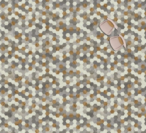 MODULEO MOODS HEXAGON 348. Klasa 23-33-42. Panele Hexagon winylowe klejone; Wymiar: 196 x 226,3 x 2,50 mm, warstwa ścierna 0,55 mm