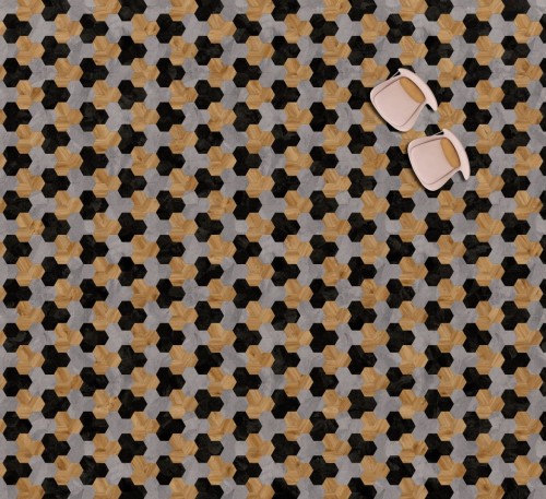 MODULEO MOODS HEXAGON 353. Klasa 23-33-42. Panele Hexagon winylowe klejone; Wymiar: 196 x 226,3 x 2,50 mm, warstwa ścierna 0,55 mm
