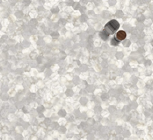 MODULEO MOODS BIG HEXAGON 293. Klasa 23-33-42. Panele Hexagon winylowe klejone; Wymiar: 392 x 45,3 x 2,50 mm, warstwa ścierna 0,55 mm