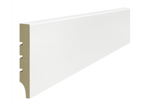 Lagrus SLIM 80 Listwa MDF Biała RAL 9003; Wymiar: 12x80x2440 mm