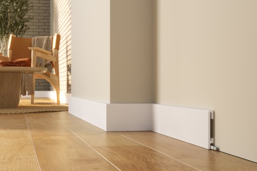Listwa podłogowa DuroFIt BIAŁA RAL 9003; numer: PF100; wymiary: 15 x 100 x 2400 mm