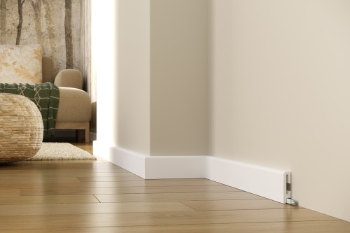 Listwa podłogowa DuroFIt BIAŁA RAL 9003; numer: PF060; wymiary: 15 x 60 x 2400 mm
