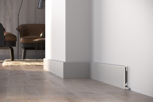 Listwa podłogowa DuroFIt SZARA RAL 7047; numer: PF100G; wymiary: 15 x 100 x 2400 mm