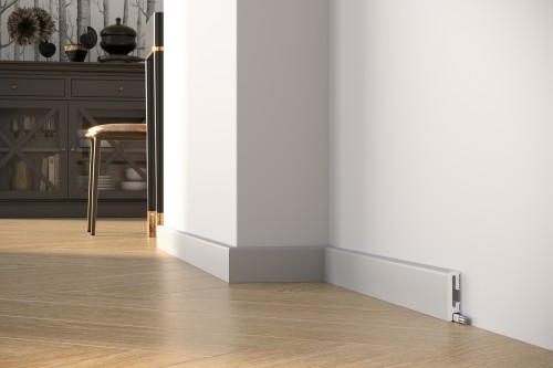 Listwa podłogowa DuroFIt SZARA RAL 7047; numer: PF060G; wymiary: 15 x 60 x 2400 mm