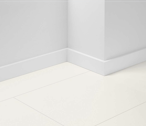 Listwa podłogowa biała PARADOR SL18. Wymiary: 2200 x 70 x 16,5 mm