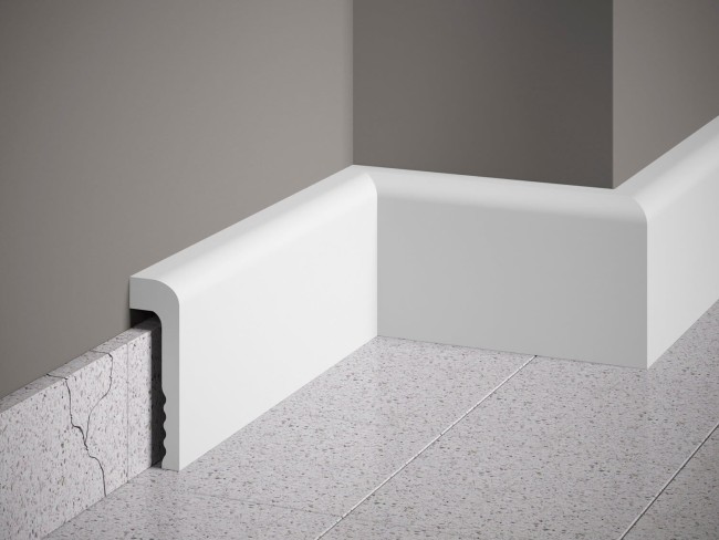 Listwa przypodłogowa MD005. Kolor: biały. Wymiary: 200 x 11 x 2.2 [cm]
