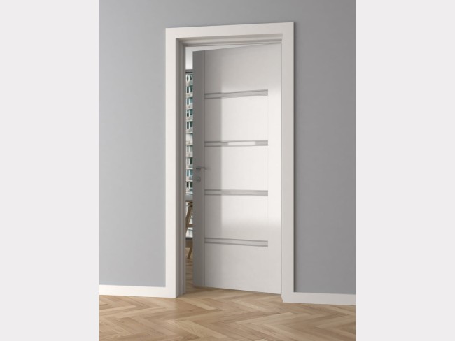 Listwa do obramowań drzwi MD008E. Kolor: biały. Wymiary: 240 x 8 x 1.7 [cm]