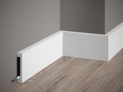Listwa przypodłogowa MD009. Kolor: biały. Wymiary: 200 x 10 x 1.7 [cm]
