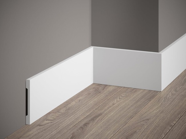 Listwa przypodłogowa MD013. Kolor: biały. Wymiary: 200 x 10 x 1 [cm]