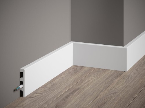 Listwa przypodłogowa Premium MD014P. Kolor: biały. Wymiary: 200 x 8 x 1.4 [cm]