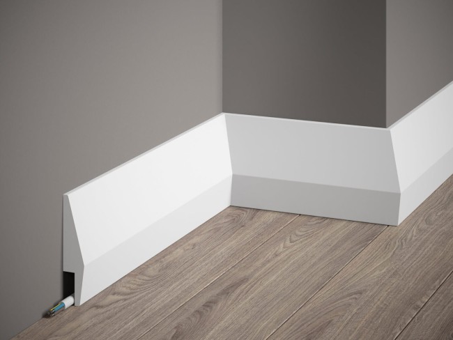 Listwa przypodłogowa MD016. Kolor: biały. Wymiary: 200 x 10 x 2.3 [cm]