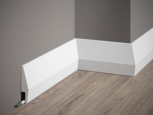 Listwa przypodłogowa Premium MD016P. Kolor: biały. Wymiary: 200 x 10 x 2.3 [cm]