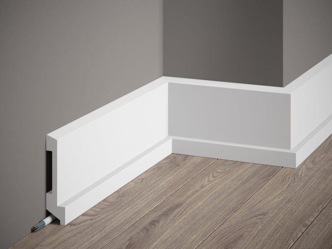 Listwa przypodłogowa Premium MD025P. Kolor: biały. Wymiary: 200 x 11 x 2.7 [cm]