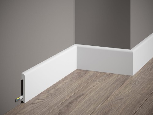 Listwa przypodłogowa Premium MD234P. Kolor: biały. Wymiary: 200 x 7.8 x 1.4 [cm]