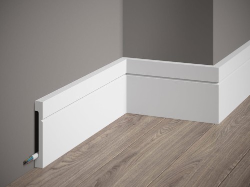 Listwa przypodłogowa Premium MD356P. Kolor: biały. Wymiary: 200 x 10.8 x 1.6 [cm]