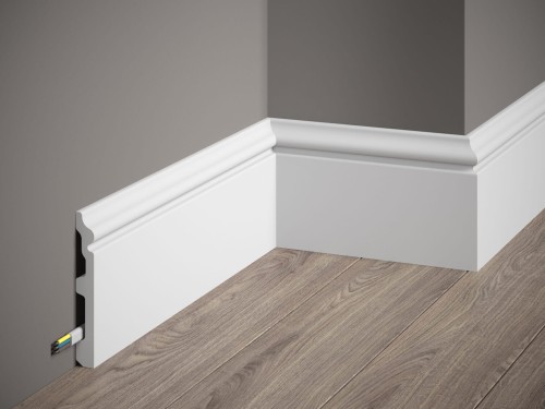 Listwa przypodłogowa Premium MD358P. Kolor: biały. Wymiary: 200 x 11.7 x 1.4 [cm]