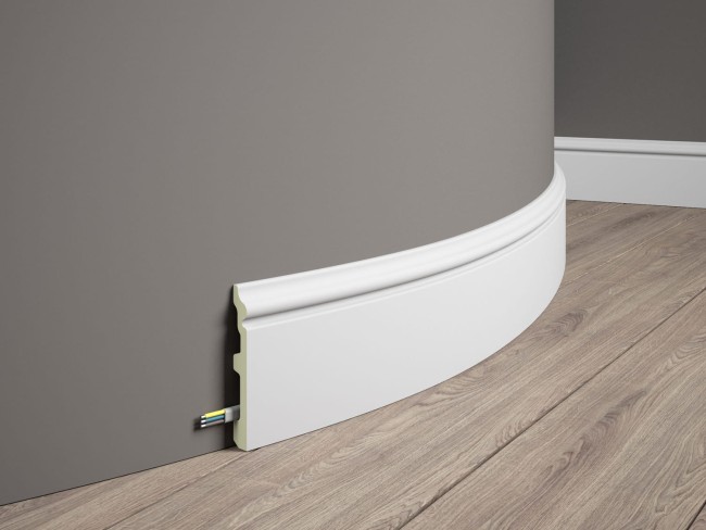 Listwa elastyczna przypodłogowa MD358F. Kolor: biały. Wymiary: 200 x 11.7 x 1.4 [cm]