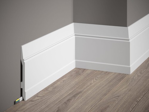 Listwa przypodłogowa Premium MD361P. Kolor: biały. Wymiary: 200 x 14.4 x 1.5 [cm]